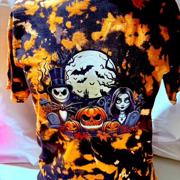 Custom Halloween Tie Dye Tee (Nightmare Before Christmas - Picture 2 of 3